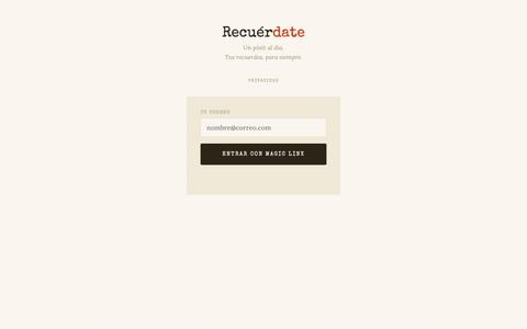 Recuérdate — screenshot