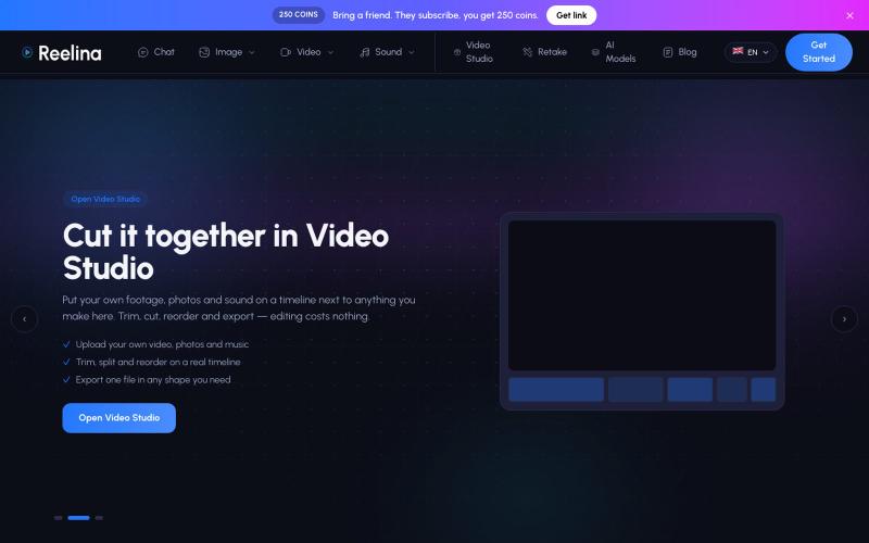 Reelina — Create Movies, Reels & Stories with AI — screenshot