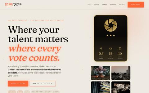 Reerize — Where your talent matters — screenshot
