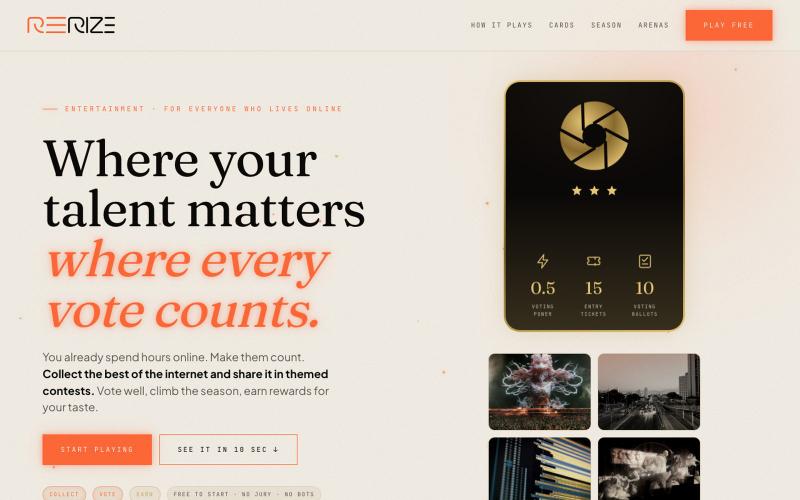 Reerize — Where your talent matters — screenshot