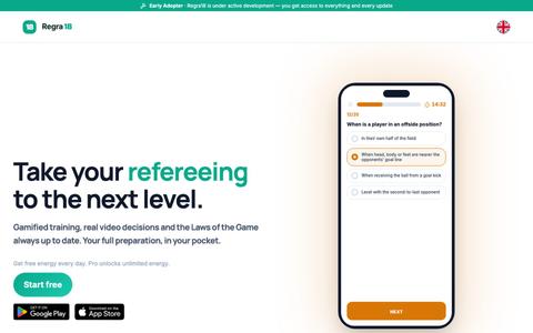 Football Referee Training App — Laws of the Game | Regra18 — screenshot
