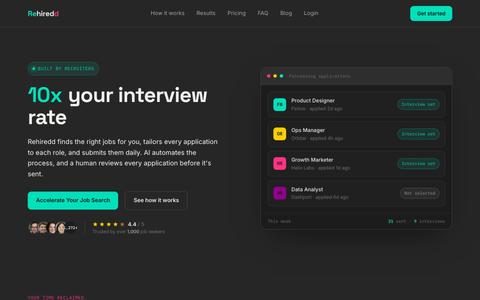 Rehiredd - Apply Smarter. Get Hired Faster — screenshot