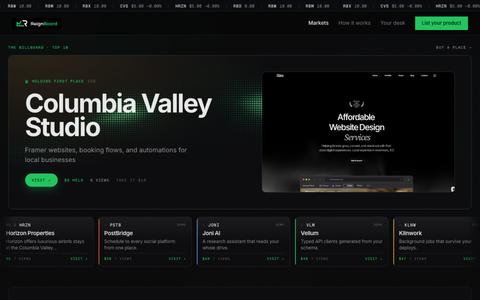 Reign — the board where products pay to rule — screenshot