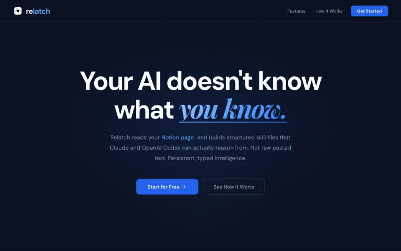 Relatch — Turn Your Documents into AI Skill Files — screenshot
