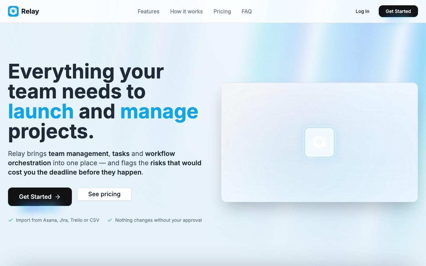 Relay Orchestrator - Launch and Manage Projects — screenshot