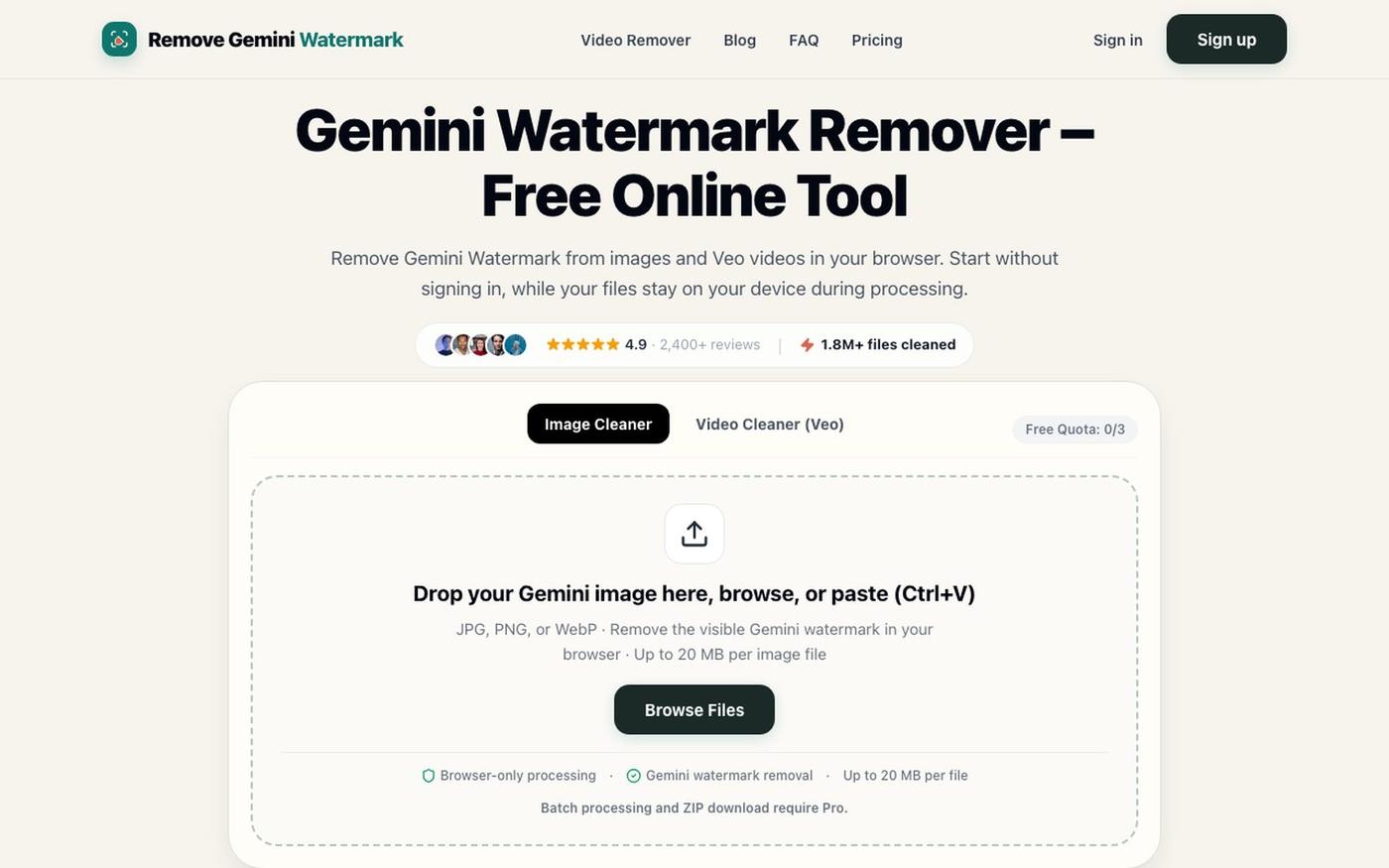 Gemini Watermark Remover: Remove Gemini Watermark & Logo Free — screenshot