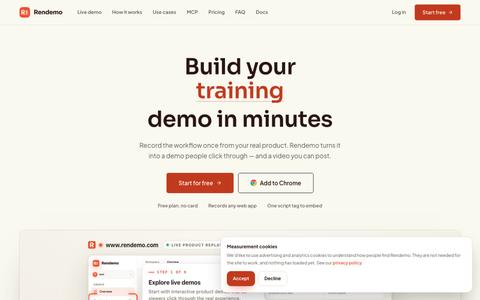 Rendemo — Interactive product demos anyone can follow — screenshot