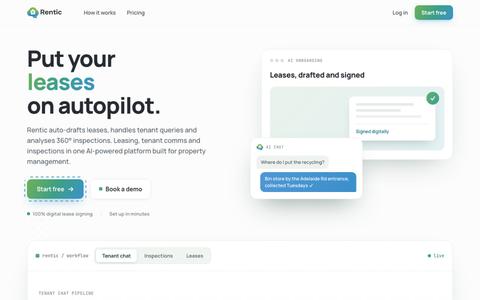 Rentic — AI Property Management for Agencies & Landlords — screenshot