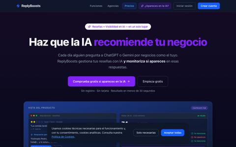 ReplyBoosts — Haz que la IA recomiende tu negocio — screenshot
