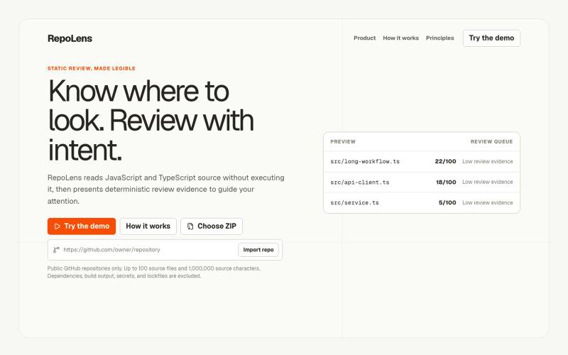 RepoLens — screenshot