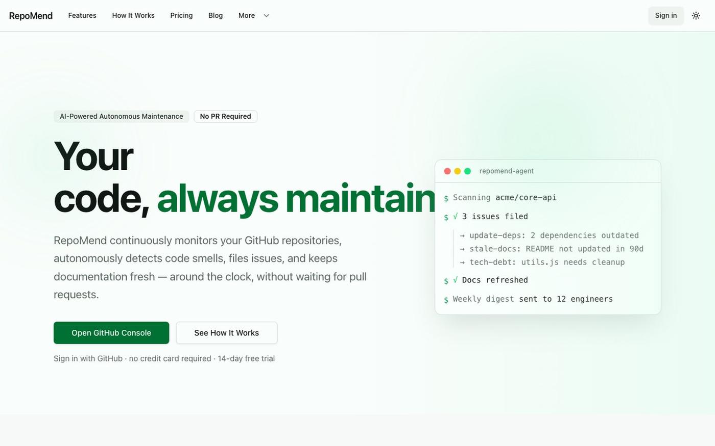 RepoMend — screenshot