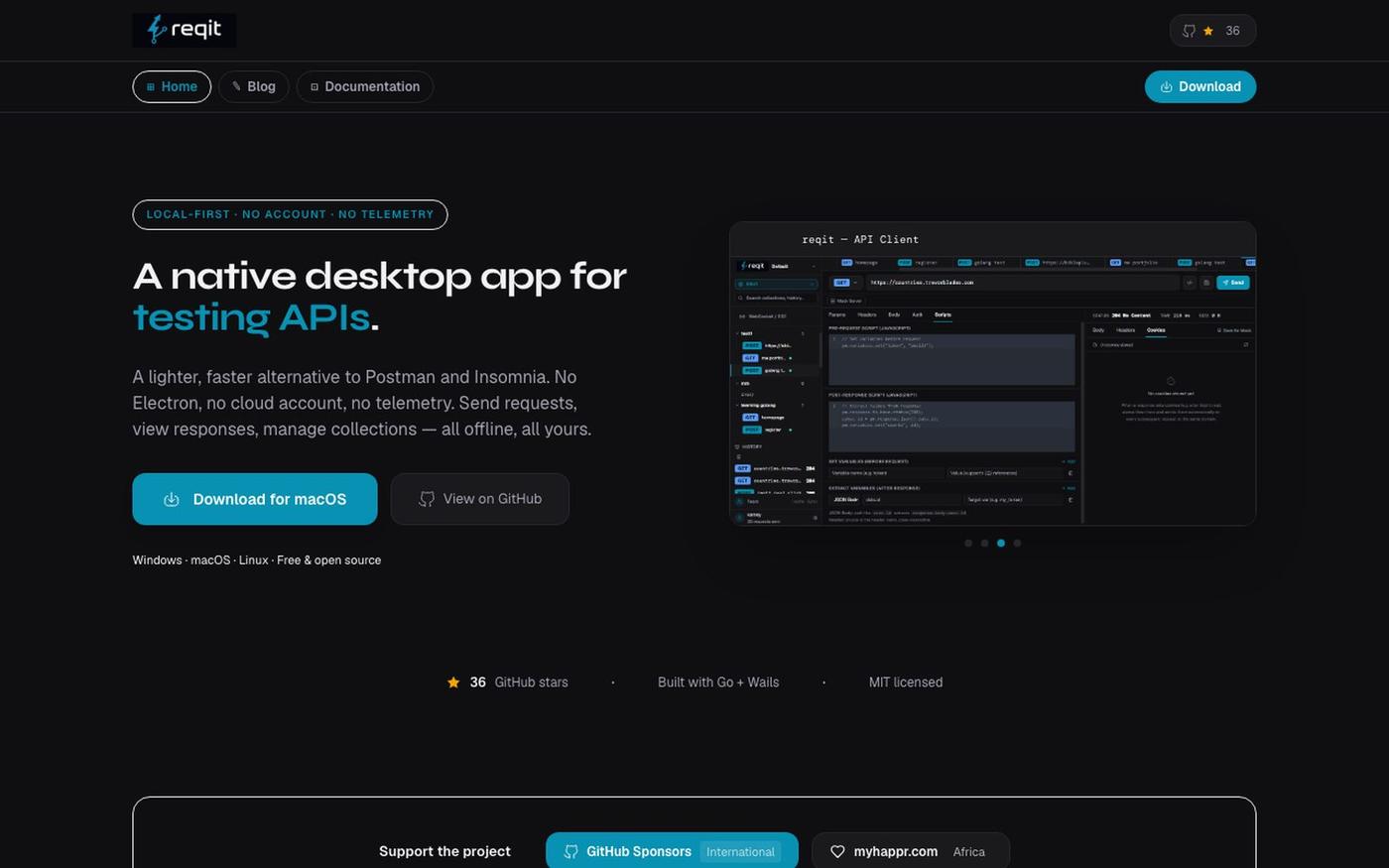reqit — Local-First API Client | No Account, No Cloud, No Electron — screenshot