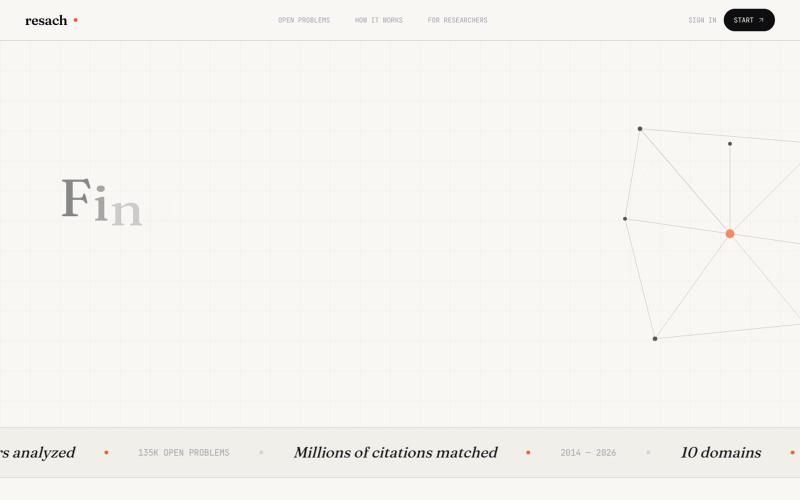 RESACH - Find what's still unknown — screenshot