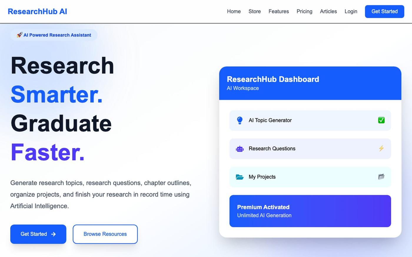 ResearchHub AI — screenshot