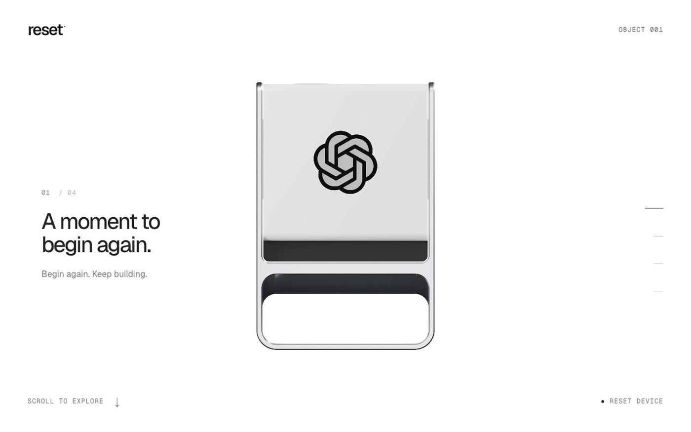 Reset — A physical fresh start — screenshot