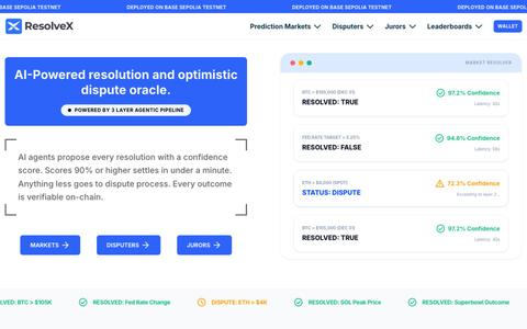 ResolveX | AI-Powered Resolution Oracle — screenshot