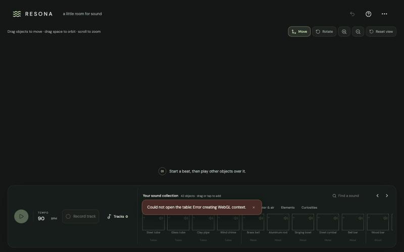 Resona — Make matter sing — screenshot