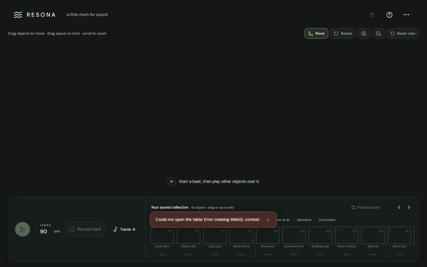 Resona — Make matter sing — screenshot