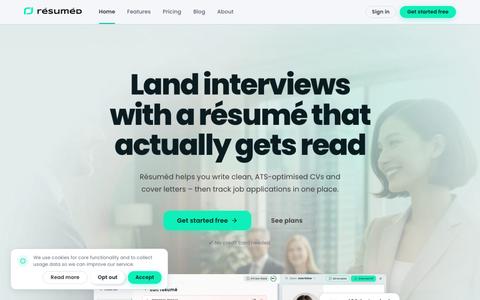 Resumed CV Creator – Free CV Builder by Résuméd — screenshot