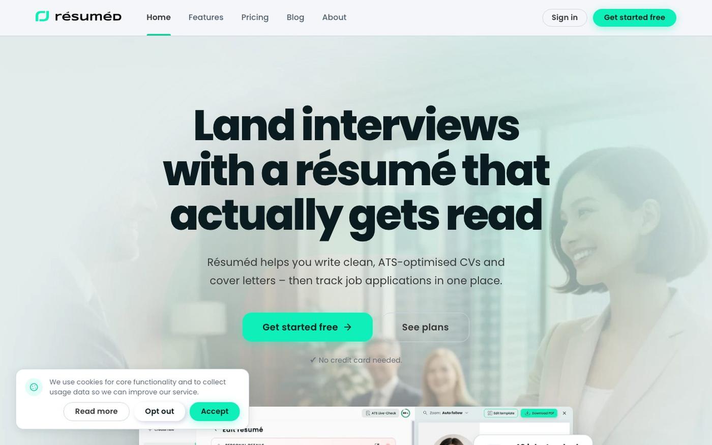 Resumed CV Creator – Free CV Builder by Résuméd — screenshot