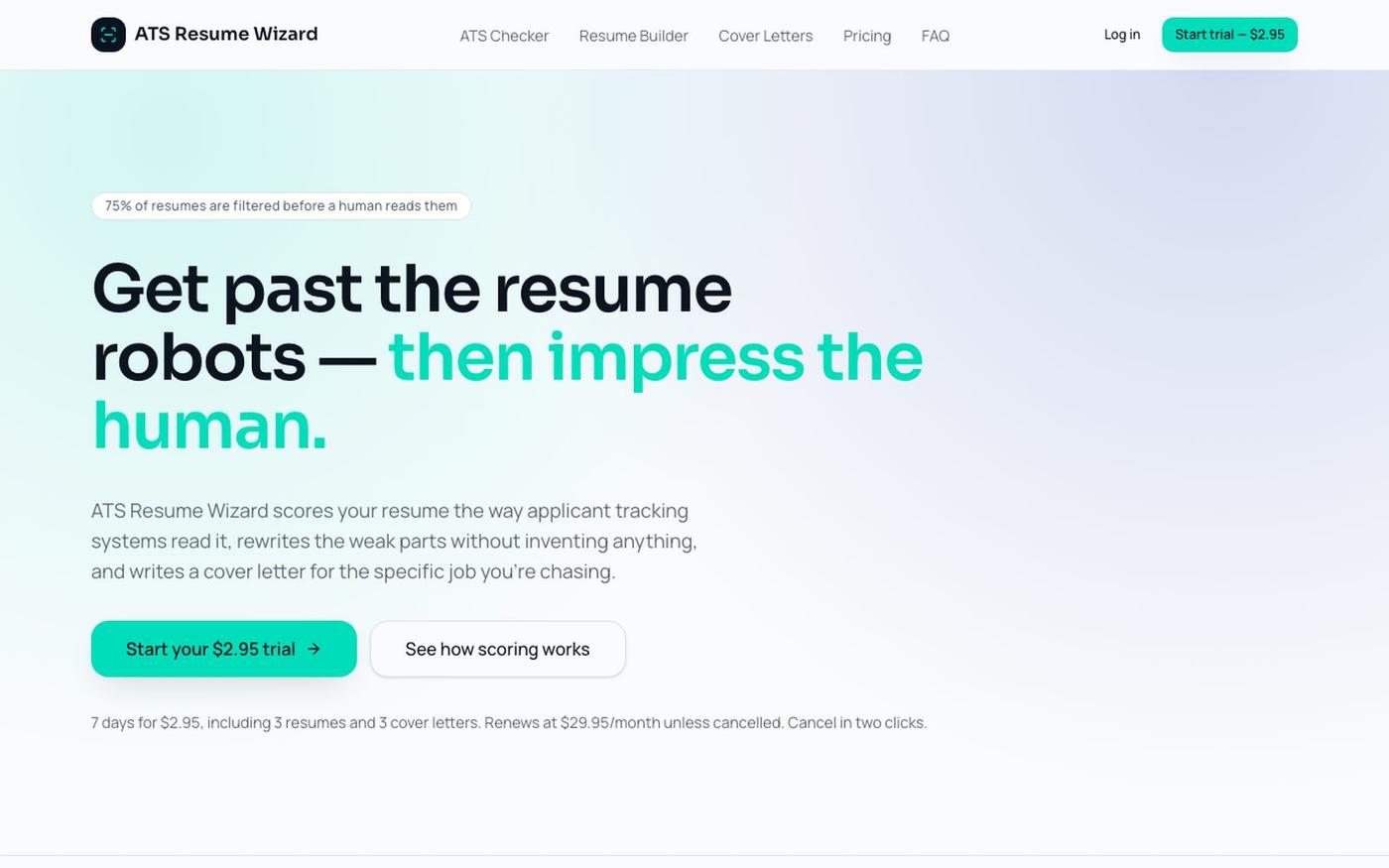 ATS Resume Wizard | Beat the Resume Robots — screenshot