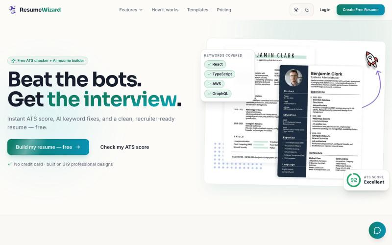 ATS Resume Checker & AI Resume Builder — screenshot