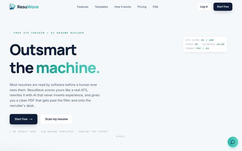 ATS Resume Checker & AI Resume Builder — screenshot