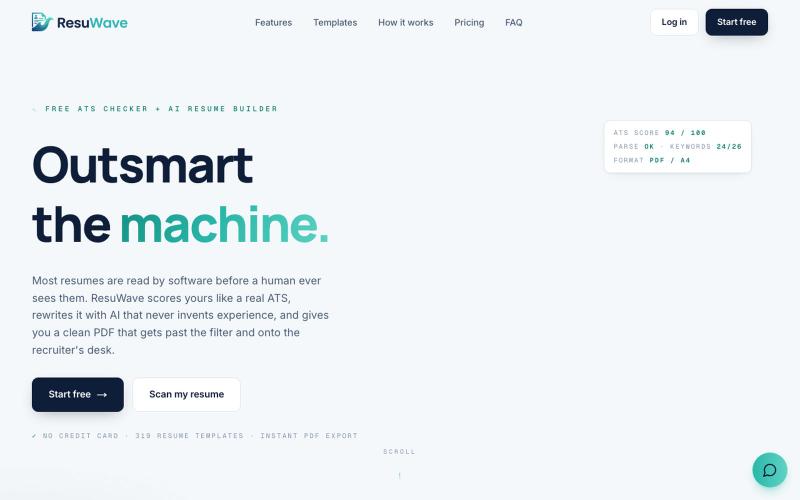 ATS Resume Checker & AI Resume Builder — screenshot