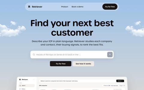 Retriever: The Semantic ICP Search Engine for B2B Sales — screenshot