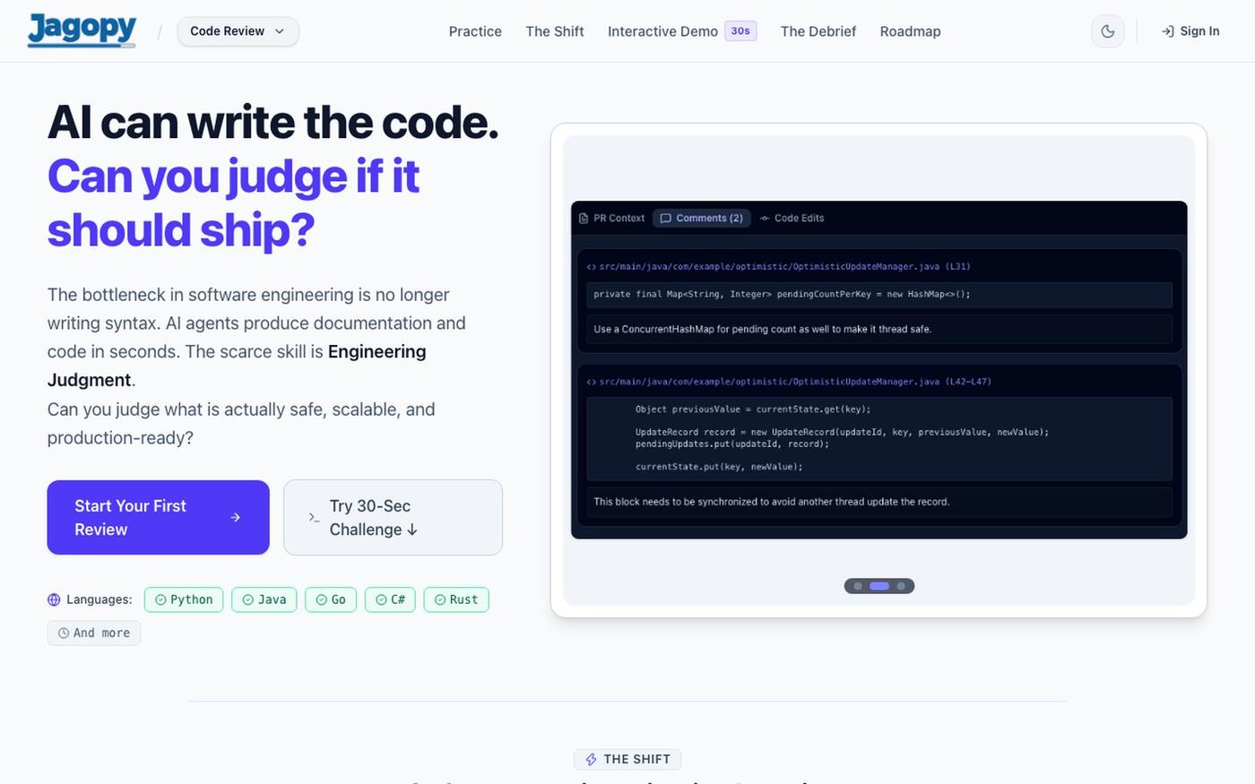 Jagopy — Master Software Craftsmanship — screenshot