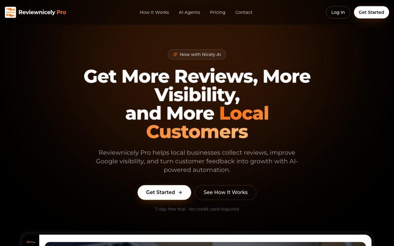 AI Powered Review Management Software - Reviewnicely Pro — screenshot