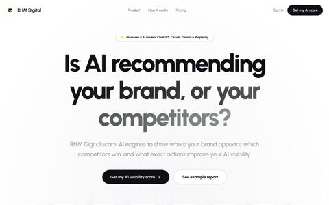 AI Visibility Tracker for ChatGPT, Claude, Gemini & Perplexity — screenshot