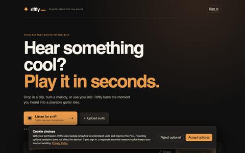 Riffly — hear it. play it. — screenshot