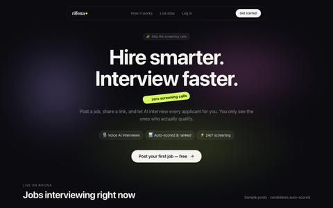Rifona — Hire smarter. Interview faster. — screenshot