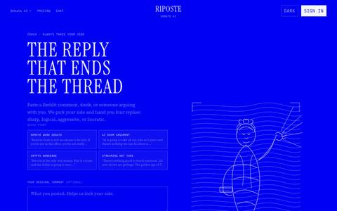 Riposte — Debate AI: Coach, Steelman, Judge & More — screenshot