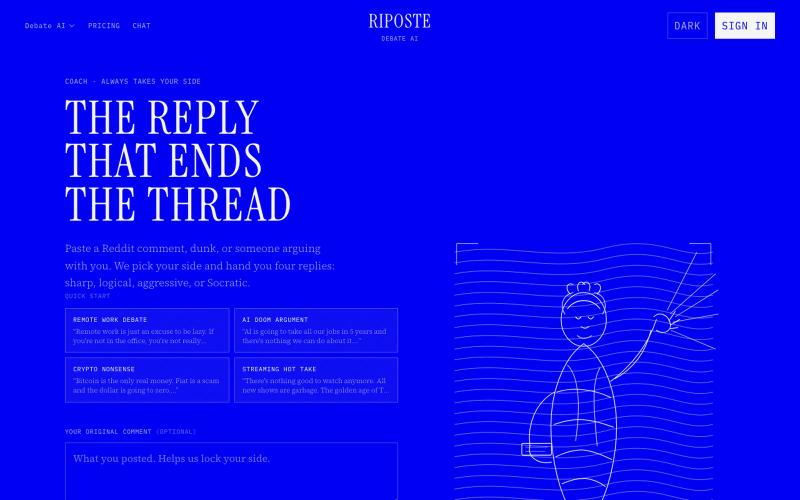 Riposte — Debate AI: Coach, Steelman, Judge & More — screenshot