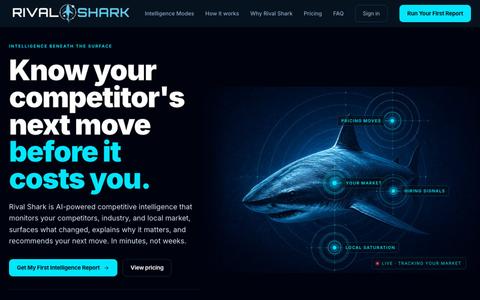 Rival Shark: AI Competitive Intelligence That Tells You What To Do Next — screenshot
