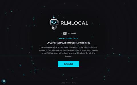 RLMlocal — Beyond coding tools — screenshot