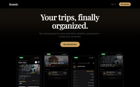 Roamie — Your trips, finally organized. — screenshot