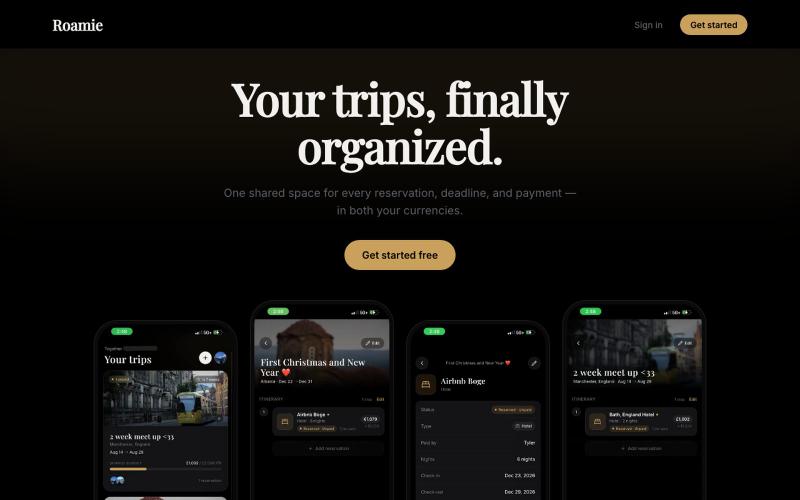 Roamie — Your trips, finally organized. — screenshot