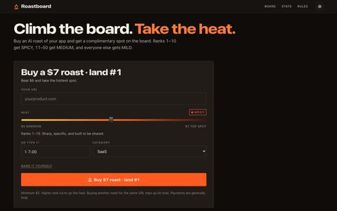 Roastboard — climb the board, take the heat — screenshot