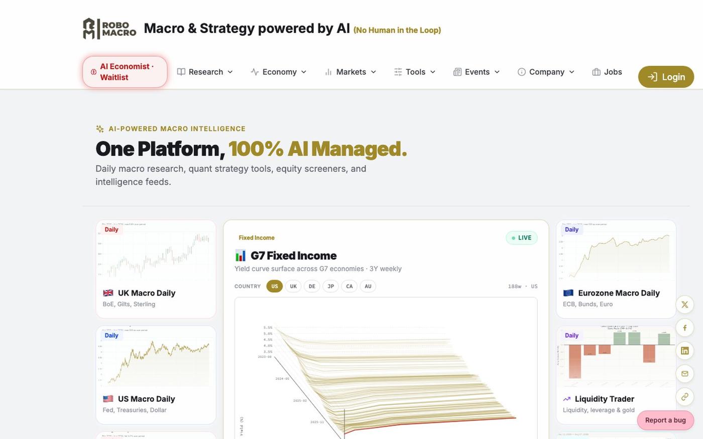 RoboMacro — AI Macroeconomic Research & Strategy Platform — screenshot