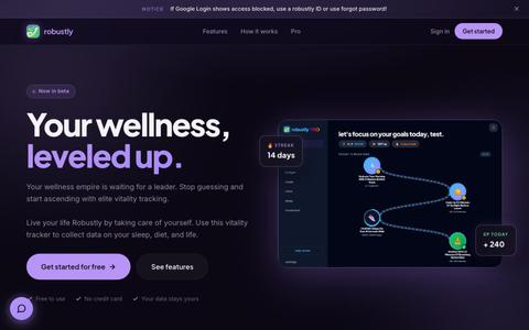 robustly | Your wellness, leveled up — screenshot