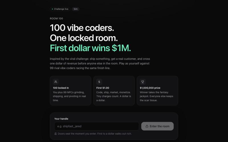 Room 100 — First Dollar Challenge — screenshot