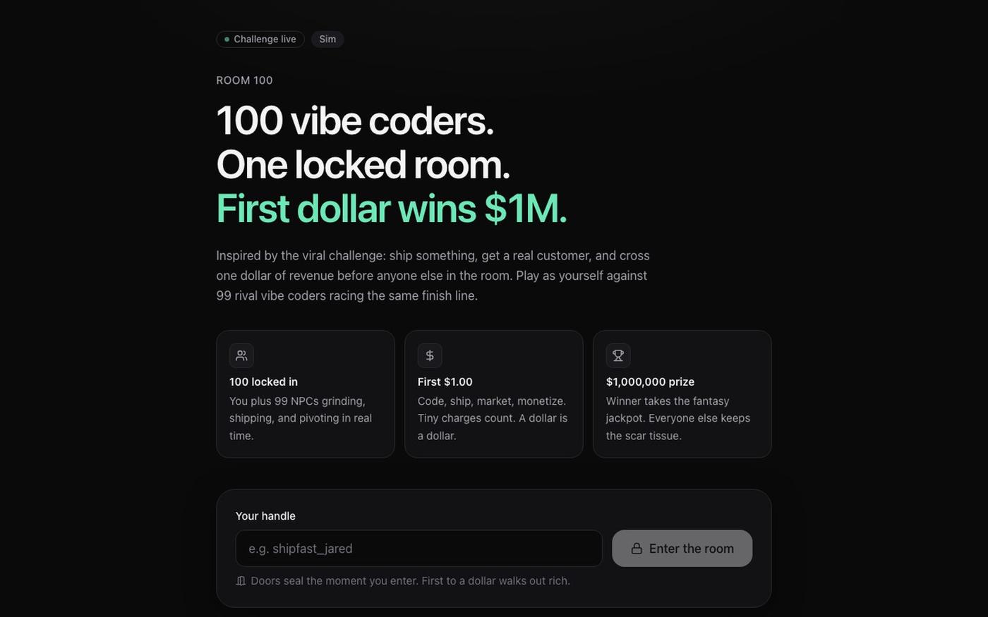 Room 100 — First Dollar Challenge — screenshot