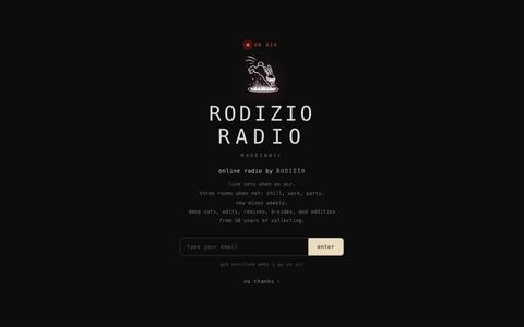 rodizio.fm — the room is open — screenshot