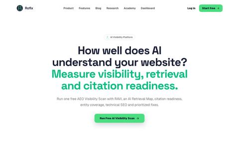 Rofix — AI Search Engineering for your website — screenshot