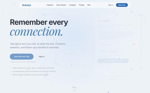 Rolodai: Never Forget Anyone You Meet — screenshot