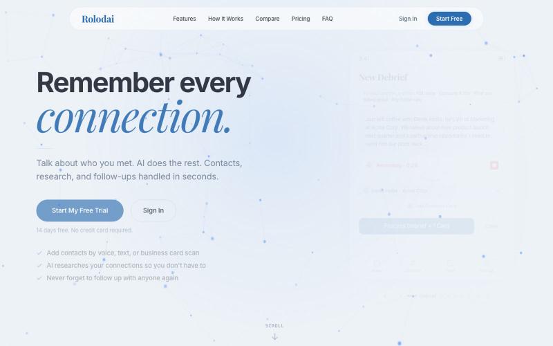 Rolodai: Never Forget Anyone You Meet — screenshot