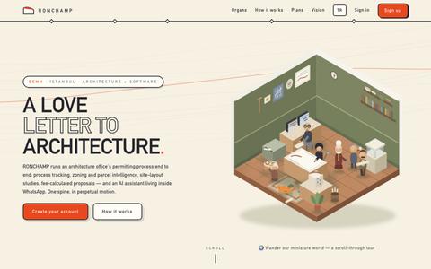 RONCHAMP — AI Architecture Platform: Floor Plans, Browser BIM, Zoning Intelligen — screenshot